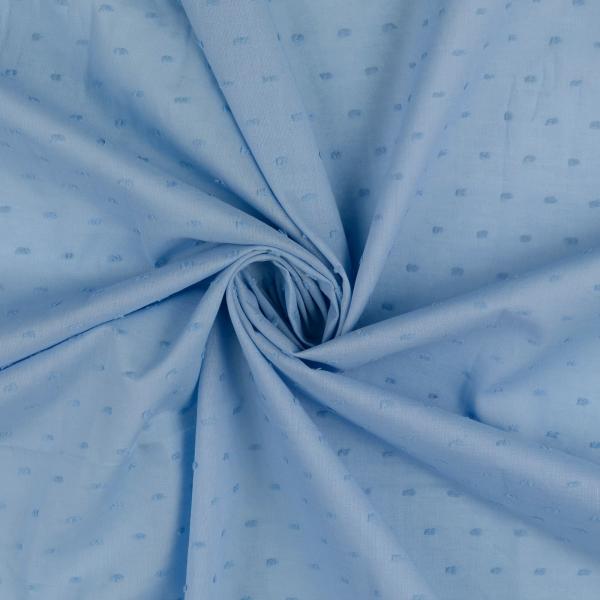 Dobby Voile - uni, bleu